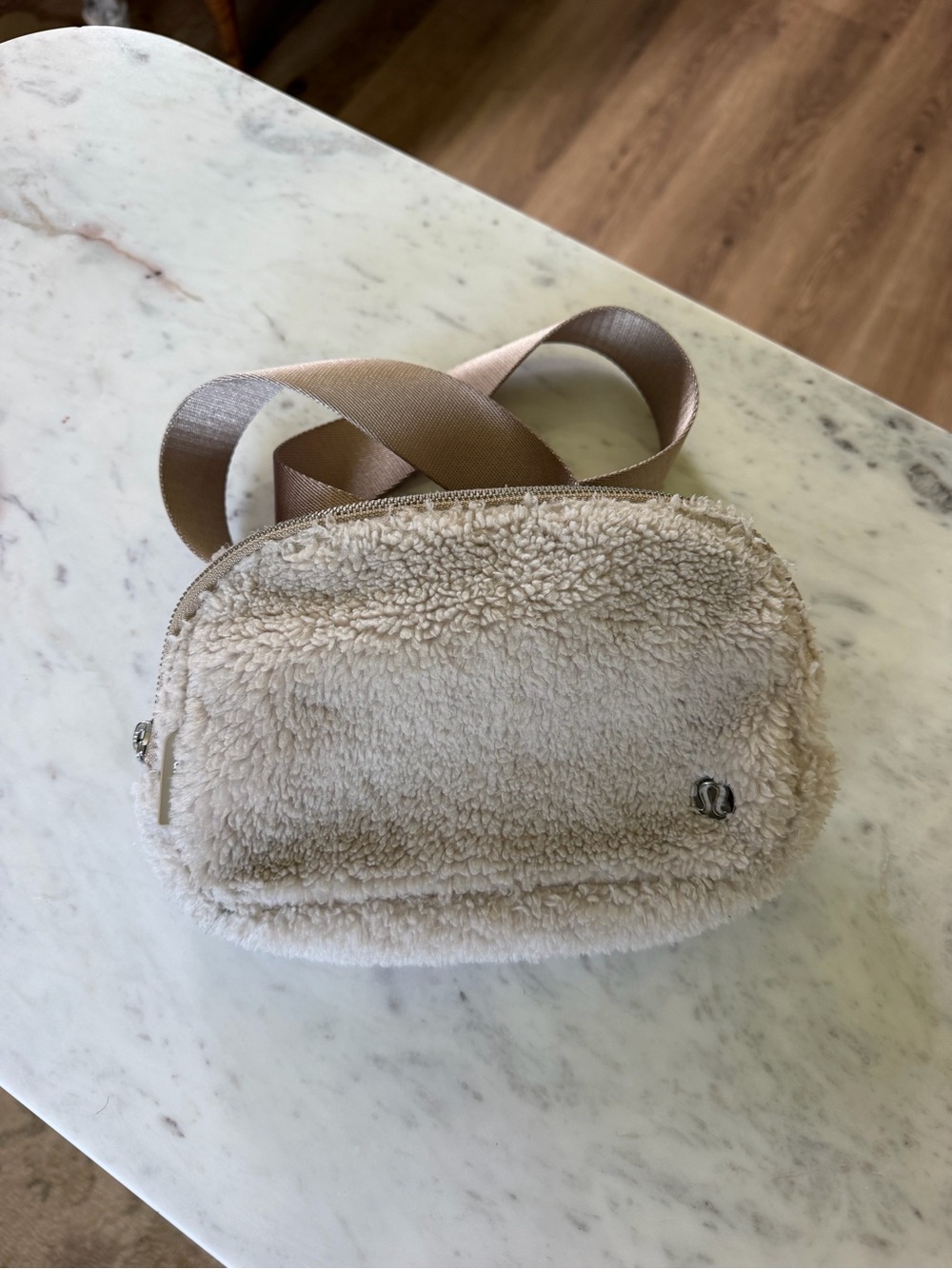 lululemon athletica Cream Sherpa Crossbody Bag